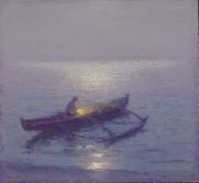 Lionel Walden Night Fisherman Spain oil painting artist